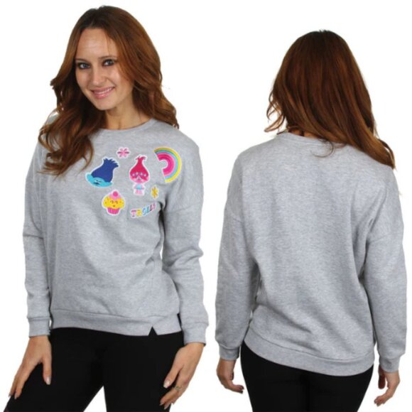 TROLLS Women's Crew Neck Sweatshirt Size M - Picture 3 of 3